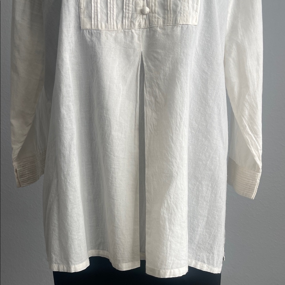 Anokhi White Women's Tunic Top 100% Cotton - Picture 4 of 8